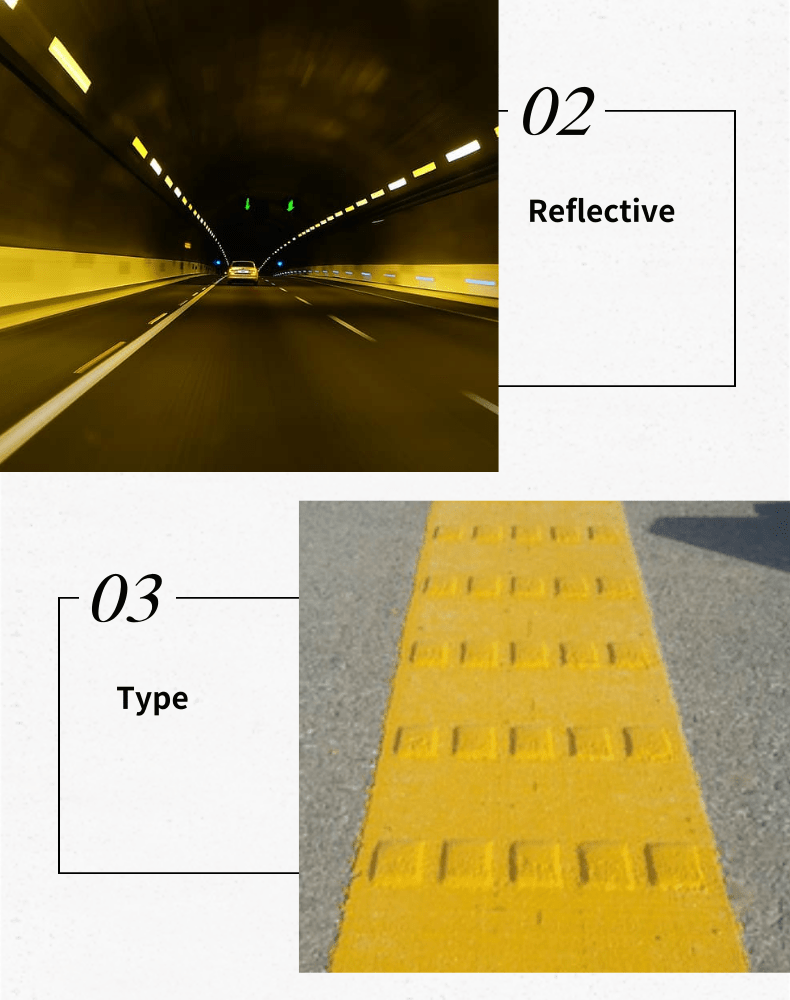 OEM Thermoplastic Traffic Paint Yellow / White Reflective Road Line Paint