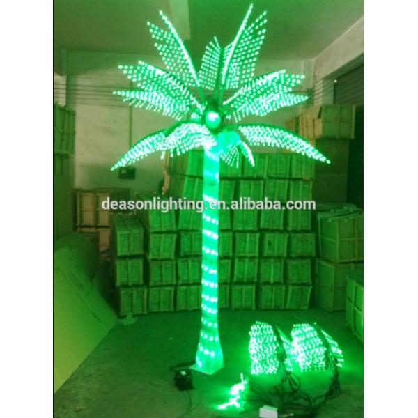 2016 Promotion China made Led artificial coconut tree, outdoor led palm tree light for dec