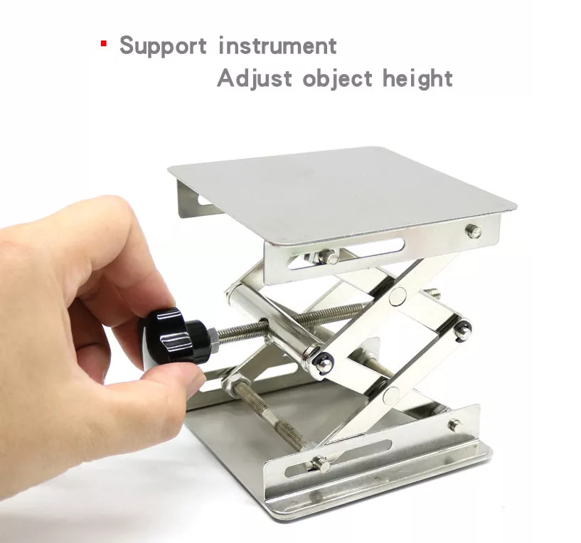 School Lab Stand Table Scissor Lift 250*250mm Manual Laboratory Scissor Lift