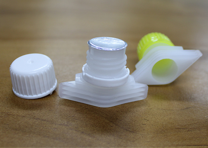 Seal Liner Plastic Pour Spout Caps Closure With Aluminum Sealing Foil