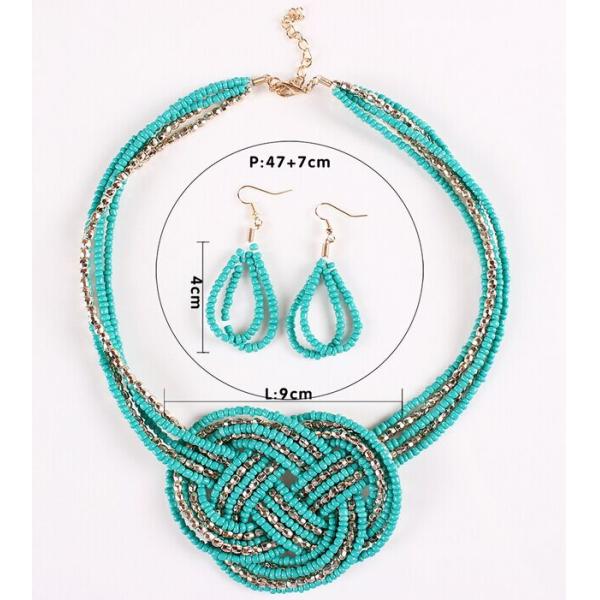 Bohemian temperament simple handmade beads earrings