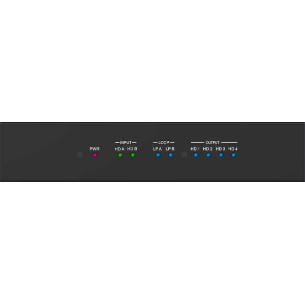 2 In 4 Out 2x4 Hdmi Splitter With Video Wall Adapter 2x2 Video Wall Controller - 4k