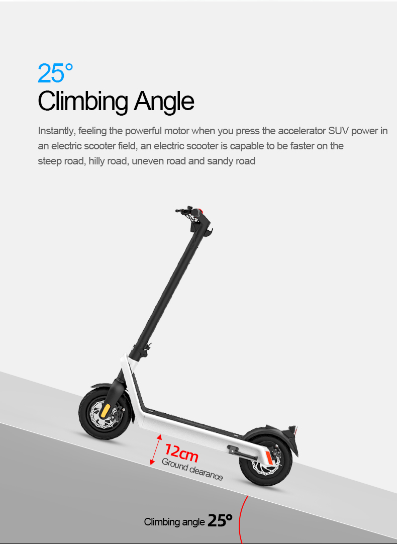 Unisex Electric Scooter X9 16.5Ah Battery 850w Motor Foldable Design Net/Gross Weight 20KG/21KG EU/US Warehouse Delivery