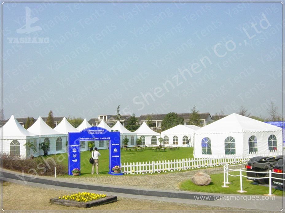 Luxury Decoration Gazebo Canopy Tents , Glass Wall Outside Gazebos Canopies