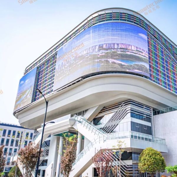 Outdoor Fixed LED Transparent Mesh Screen High Refresh /Brightness / Transparency