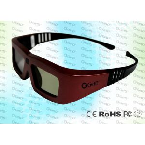 Quality Cinema IR Active shutter adult 3D glasses GT100, iron red color for sale