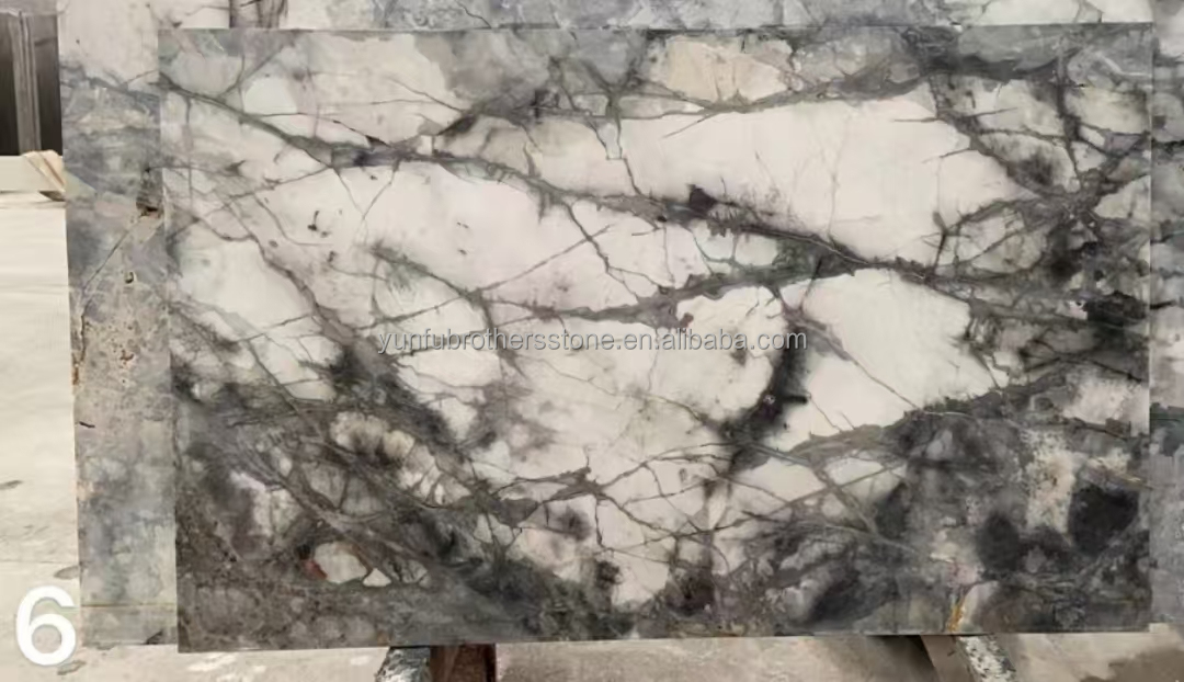 Modern Design Style Luxury Stone Snowy River Marble Slabs for Interior Design