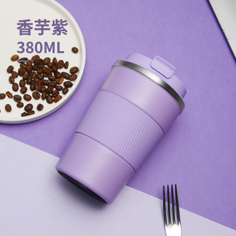 12oz Insulated Coffee Cup With Leakproof Lid Coffee Tumbler With Seal Lid Vacuum Stainless Steel For Hot Ice Coffee Tea