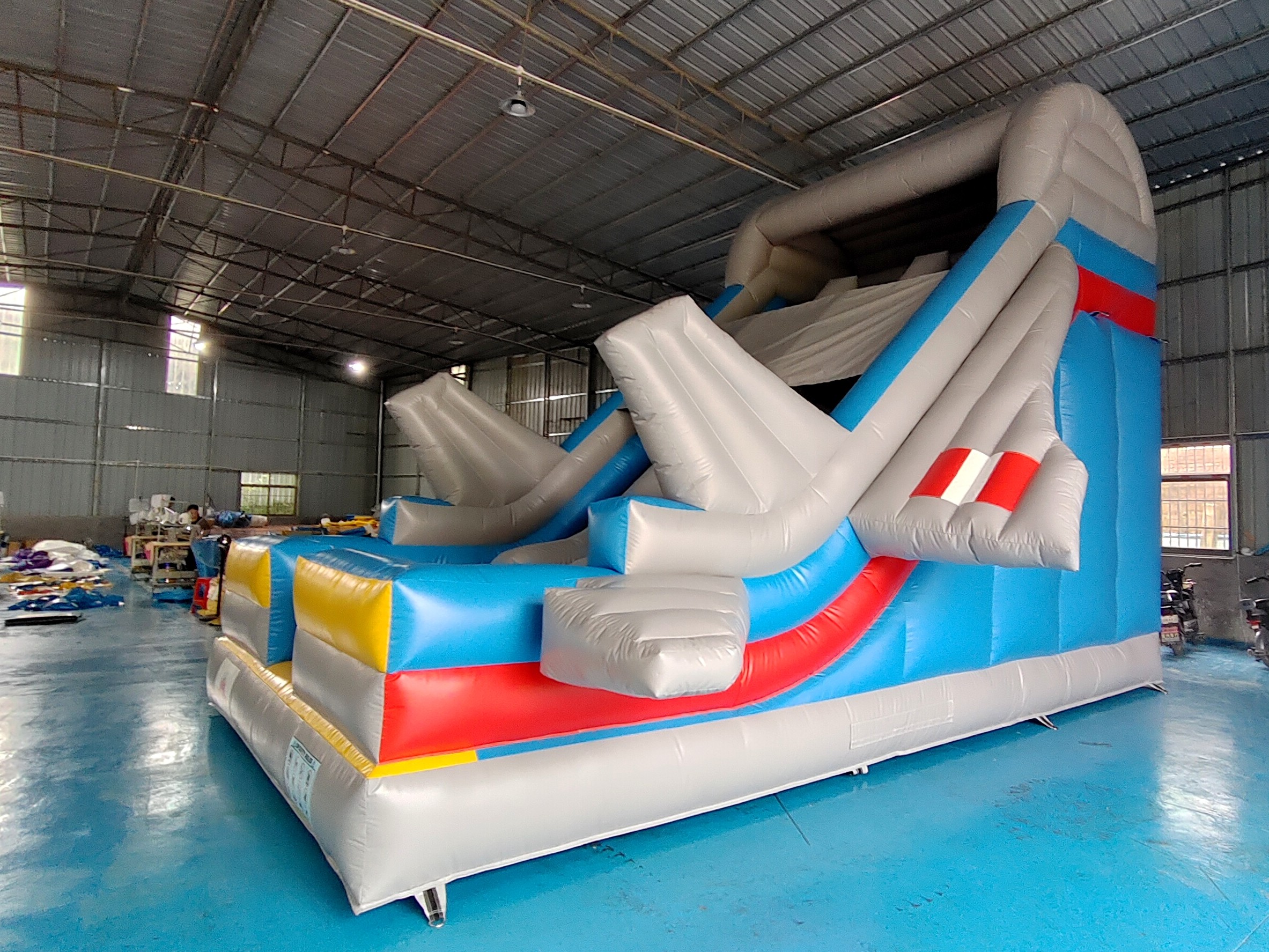 Commercial Inflatable Dry Slide Airplane Model Double Slides Inflatable Castle For Kids And Adults