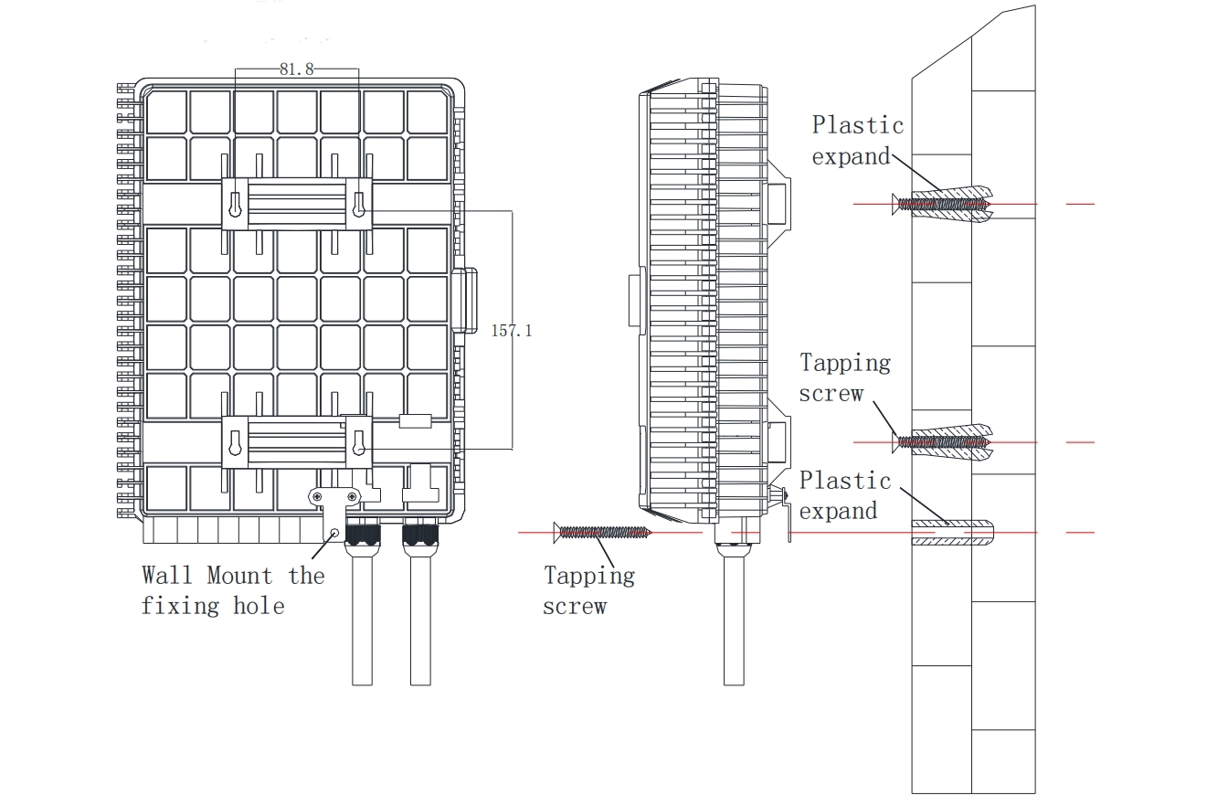 Outdoor Waterproof Fiber Optic Distribution Box FQX12F 12Cores Insertion loss ≤0.2dB