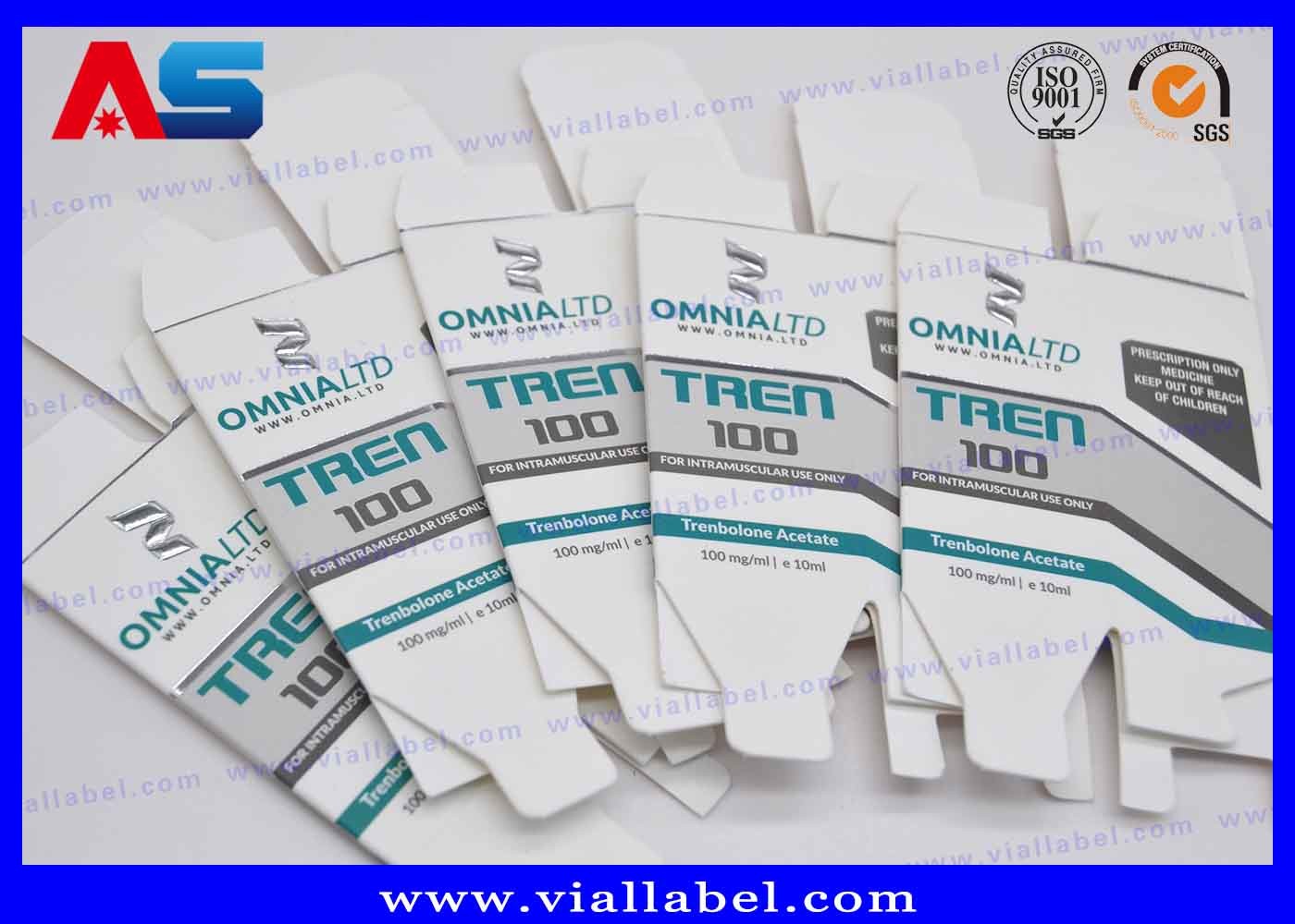 Custom Peptide Injections Cardboard Vial Box For Pharma Packaging Omnia small paper box
