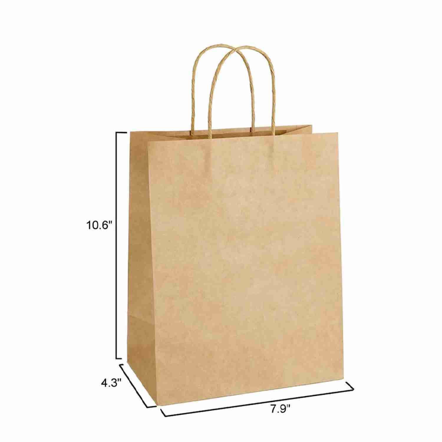 ODM Eco Friendly Craft Paper Recycled Gift Bags 10x5x13