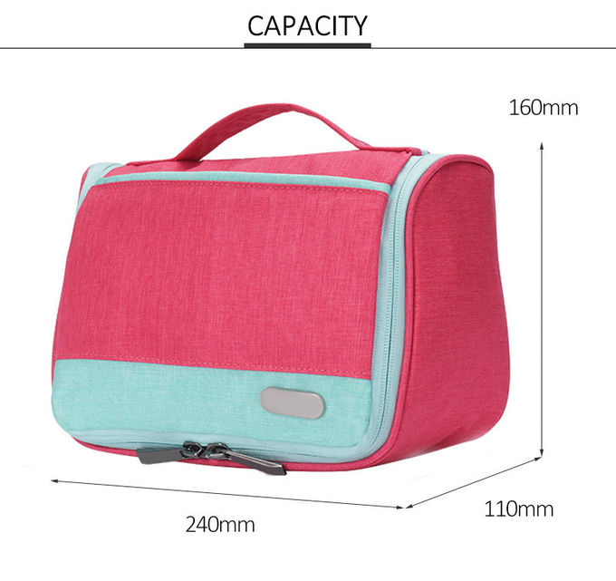 Leak Proof Zipper Closure Hanging Toiletry Travel Bag