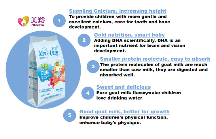 400g Sterilized Instant Children Goat Milk Powder 7 Years Old