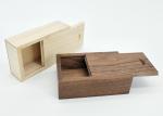 USB Flash Drive Storage Wooden Box With Sliding Lid Gift Package Design Custom