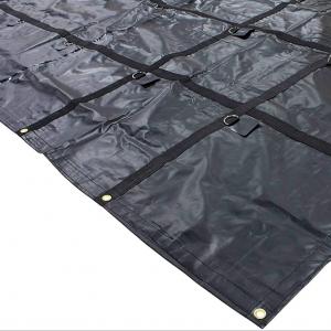 Quality Waterproof Fabric PVC Coated Black Tarpaulin Steel Tarp For Flat Bed Truck for sale
