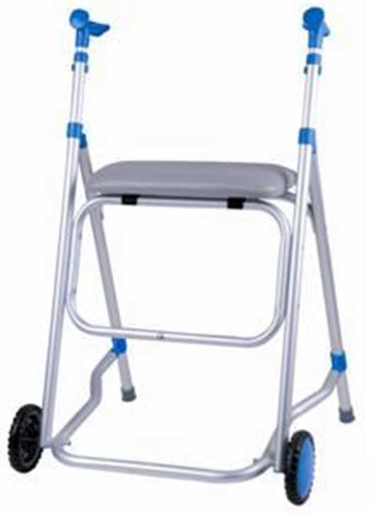 FOLDABLE ALUMINUM ROLLATOR WALKER WITH SEAT Indoor Lightweight Mobility Walker Rollator