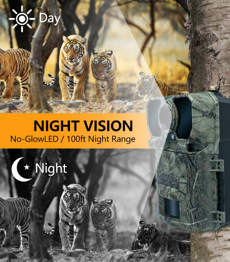 game&trail camera High-End for 4G hunting camera KW896 with Antenna 100ft Night Range 32MP 2K wildlife camera 4g