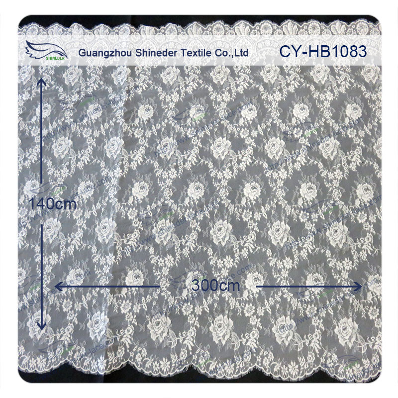 AEO FREE Floral Chantilly 100% Nylon Lace Fabric For All Kinds Of Garment