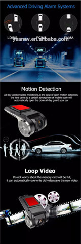 Mini Auto ADAS DVR Camera Video Recorder USB Night Vision For Android