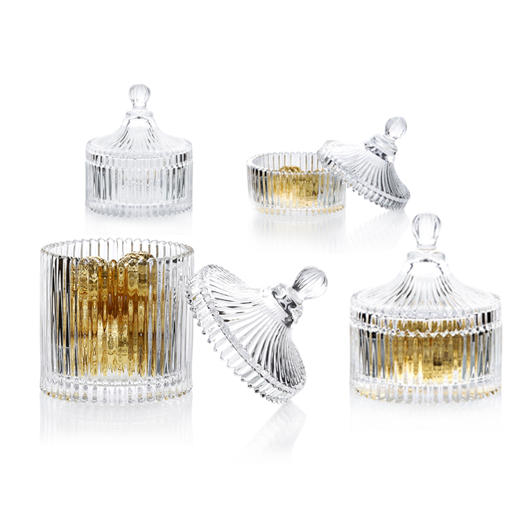 Old Fashioned Multifunctional Vintage Glass Sweet Jars Simple Transparent