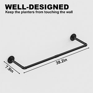 Metal Flowerpot Hanger for Window Wall Ceiling Herb Garden Wood Type Pergolas Bridge