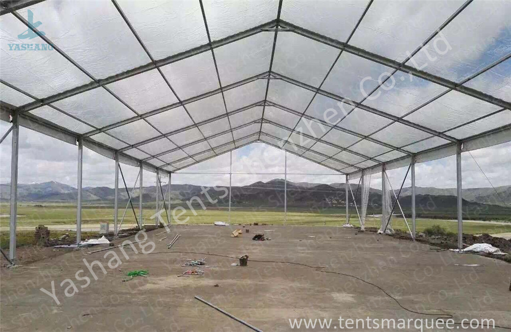 Outside Transparent Party tent with clear roof , PVC Fabric with UV Resistance