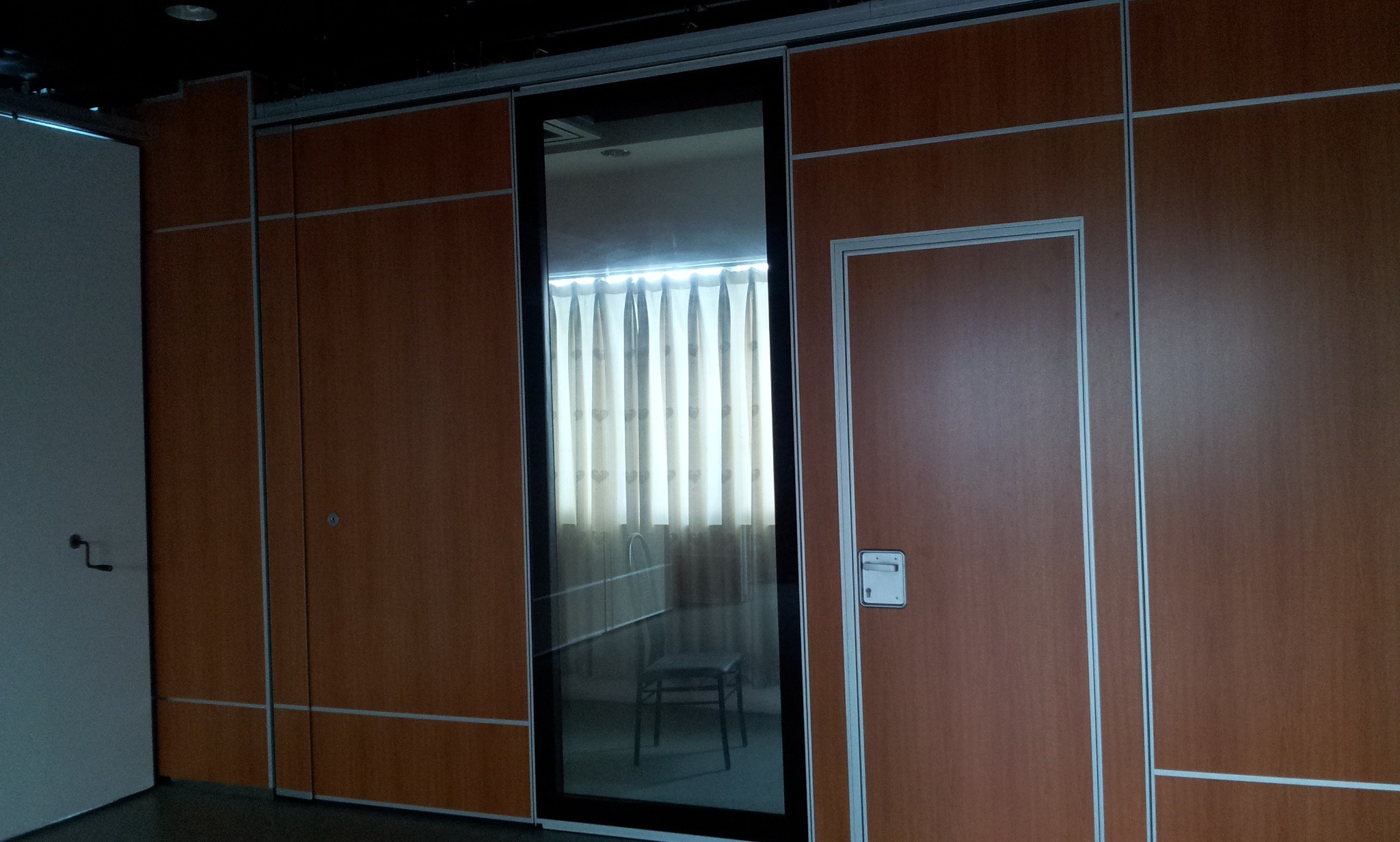 Metal Folding Screen Acoustic Room Dividers Sliding Partition Door Aluminum Frame For Mosque