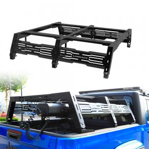 China Black Powder Coated Truck Bed Rack For 4x4 Pick Up Trucks on sale