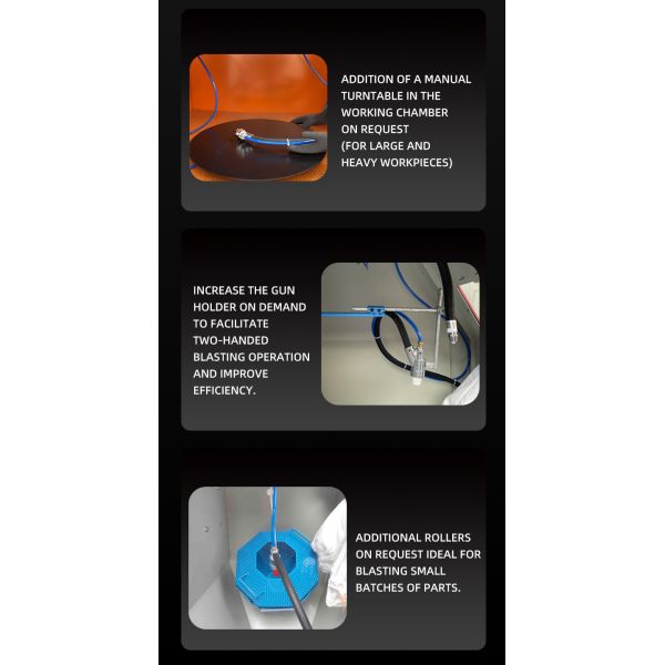 manual Vapor Blasting Machine Small Sand Blasting Cabinet