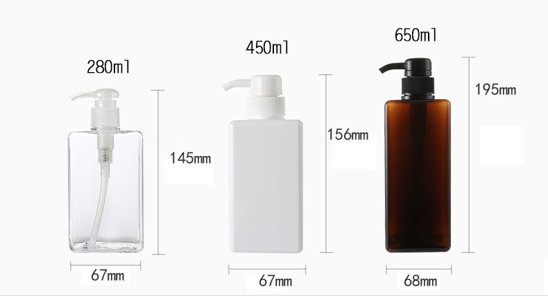 PETG PP Pump Container Bottle , 450ML Empty Plasic Bottle With Lotion Pump