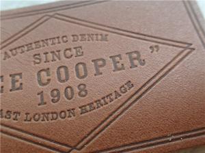 Quality Customized Fashion Embossed Leather Patches For Bags , Garment for sale