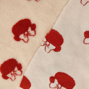 100% Polyester Sherpa Fabric Yarn Dyed Jacquard 650gsm 288F