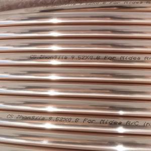 Quality ASTM B280 99.9% Red Copper Water Pipe C11000 Size 9.5 mm 29swg 16mm 24swg Air Heat Exchanger for Condenser for sale