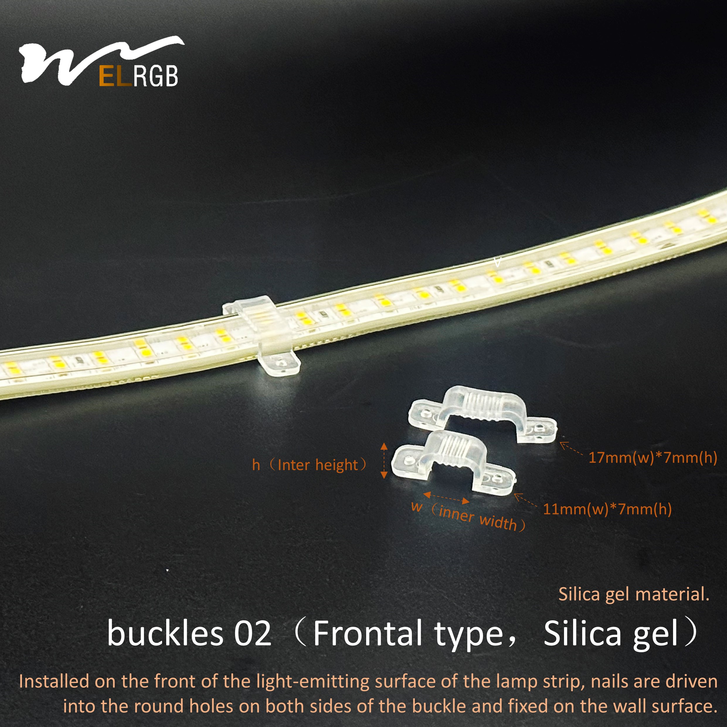 3014 5730 2835 5050 LED Light Strip Buckle Fixer Translucent Product Weight kg 0.01