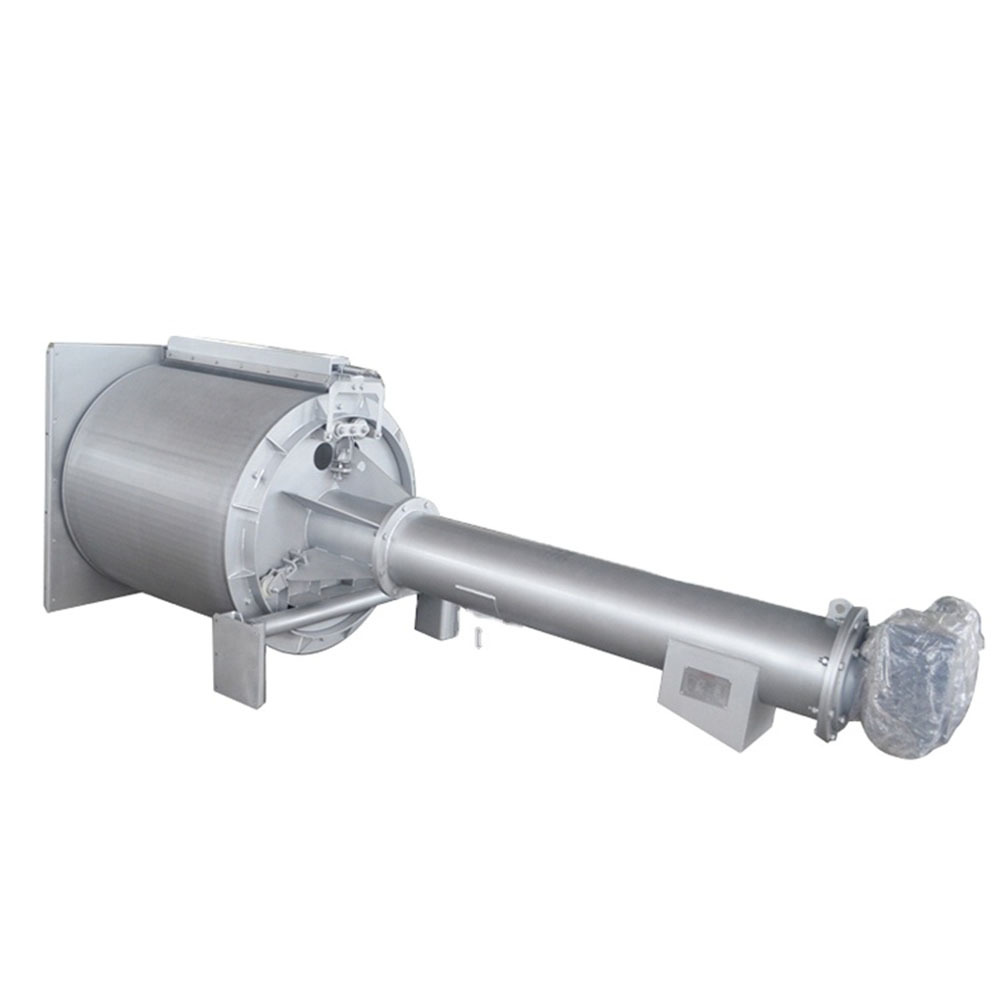 Rotary drum screen operational close-up