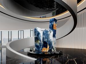 Quality Blue Polished Sintered Stone Slab 1420x2700mm AAA Grade for sale