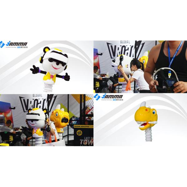 Kids Dinosaur Head Virtual Reality Cinema Coin Operated Movie Player 25 KG