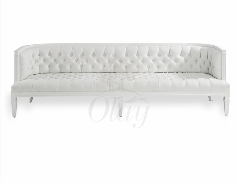 Elegant Wooden Sofa Dubai white Wedding Furniture Sofa and Event Rental Sofas for Sale