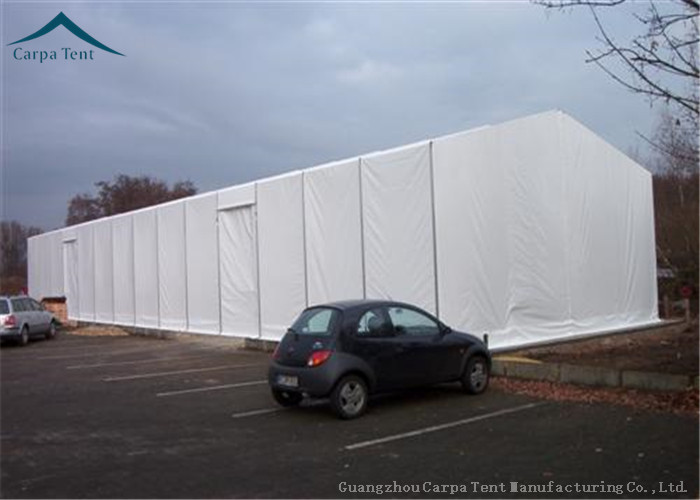 Large PVC Fabric Warehouse Tents A Frame Shape Fire Resistant White