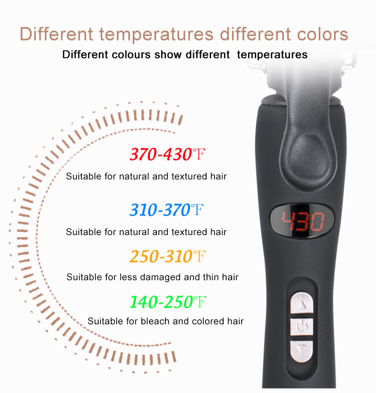 Salon Use Three Barrel Hair Waver 140-430f With Automatic LCD Display