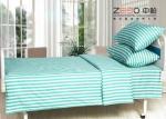 Different Color Striped Fitted Bed Sheets , Cotton Flat Sheets BS-10