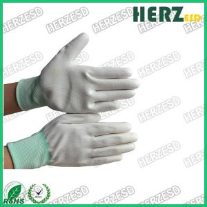 Quality Antistatic ESD PU Coated Glove Coated Knitted Gloves For Industry for sale