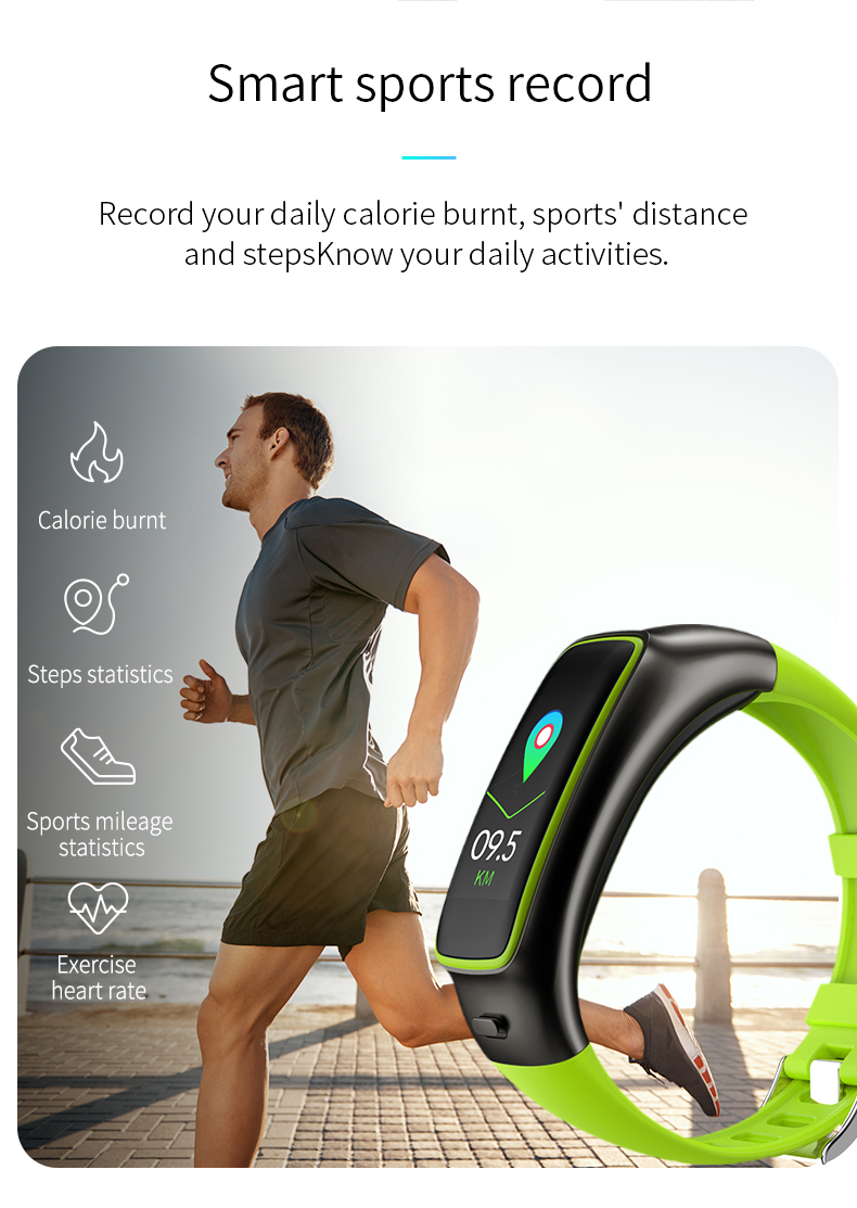 Smart 2 In 1 BT ECG Smart Watch IP67 Heart Rate Monitor Wristband