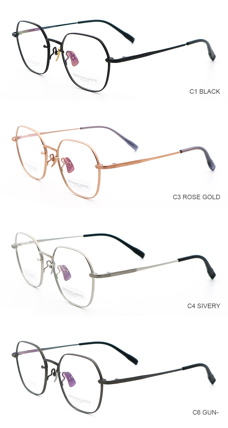 Thin Safety Glasses Lightweight Comfortable Pure Titanium Optical Frame