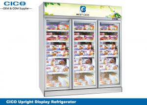 Quality Integrated Upright Display Refrigerator , Upright Glass Door Refrigerator for sale