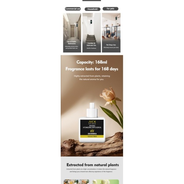 Commercial Hotel SPA Aroma Diffusers 168ML Eco Friendly Aromatherapy Diffuser Electric