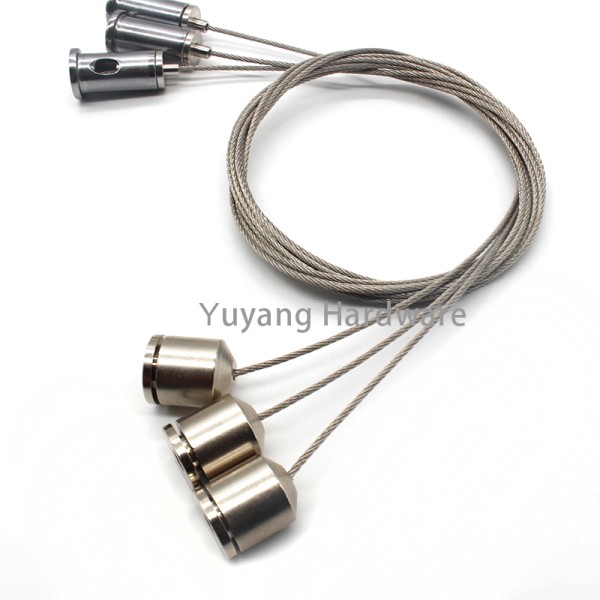 Dongguan Custom Lighting Accessories Brass Adjustable Hook Cable Gripper for Cable Hanging Kit