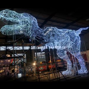 Quality Hot Selling Colorful Robot Lantern Fabric Iron Wire Painting Diwali Valentine's Day for Shopping Mall for sale