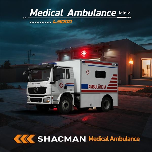 Right Hand 4*4 4 Wheel Drive Ambulance Truck Fist Aid Vehicle SHACMAN Cabin Ambulance Diesel 240Hp Medical Equipment Stretcher